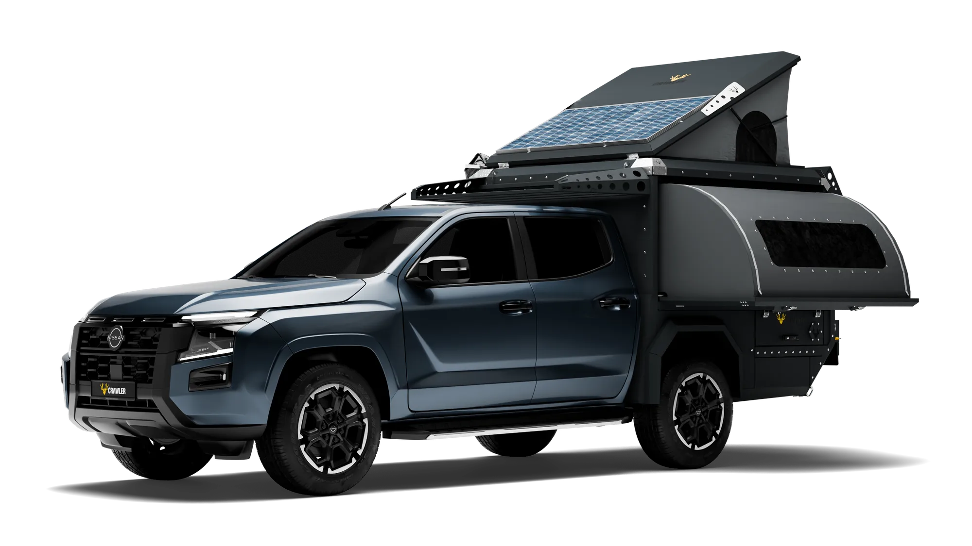 Crawler CMP 190 Nissan Navara — pop-up roof open