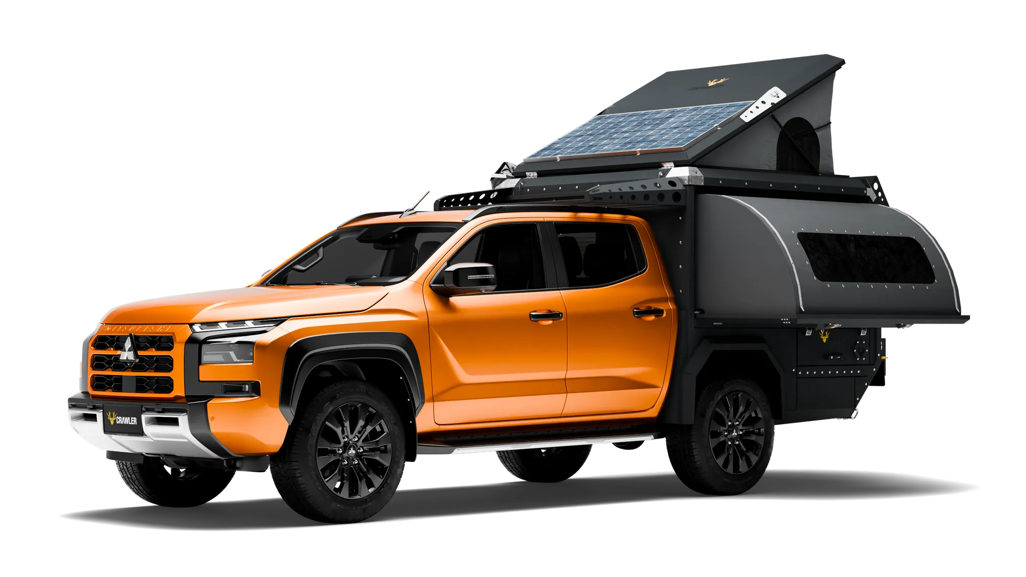 Crawler CMP 190 Mitsubishi L200 — pop-up roof open