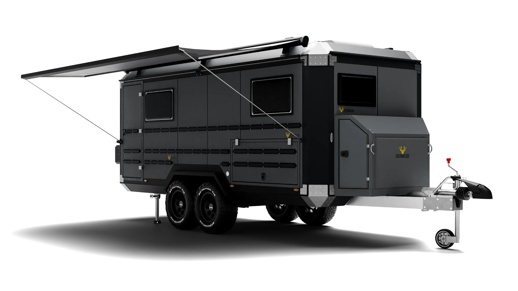 Crawler ALP 560 with the awning open — camp setup